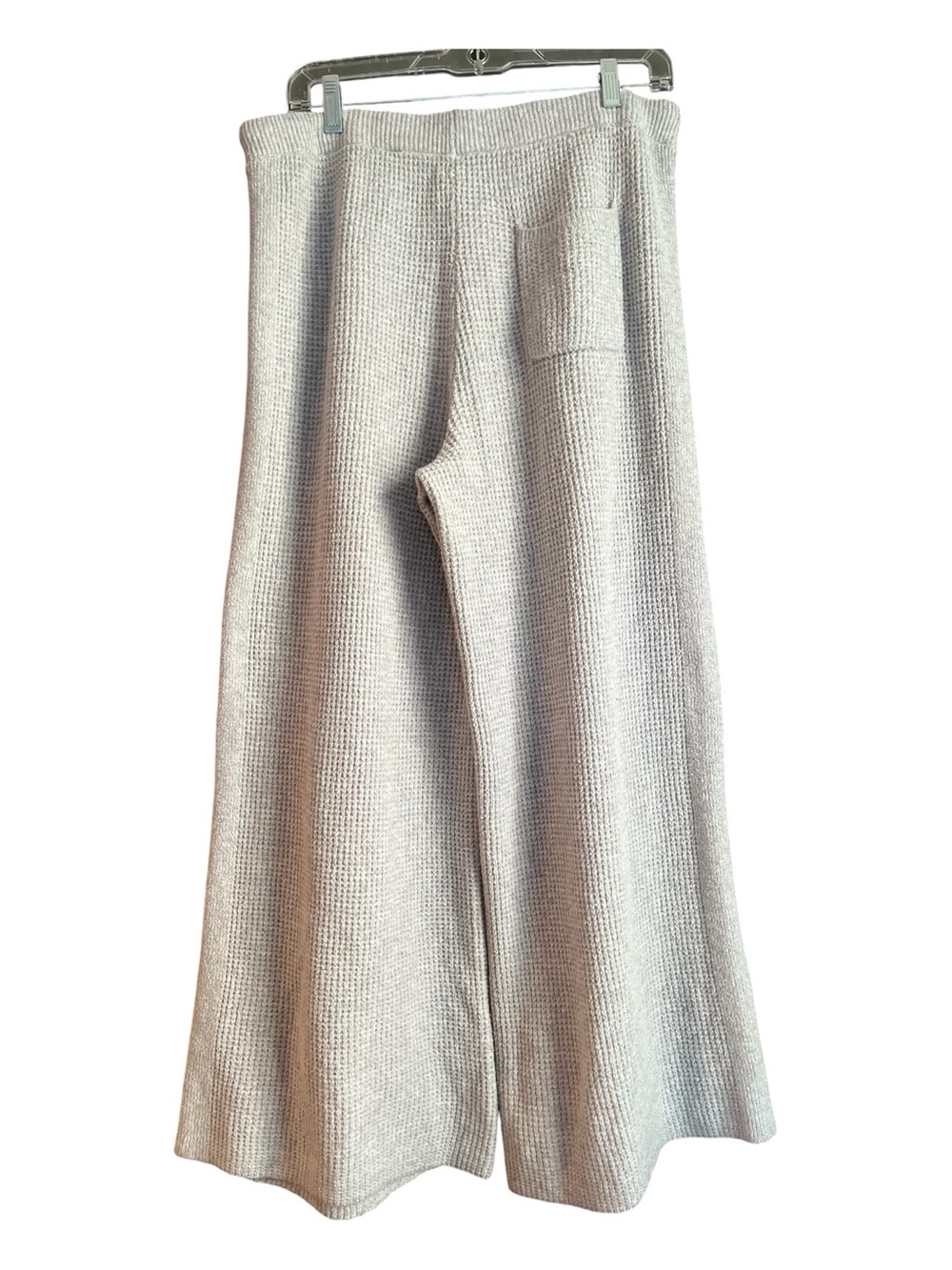 Aerie Cozy Up Waffle Knit Skater Pants Oversized Loungewear Heather Gray Large - Picture 6 of 13